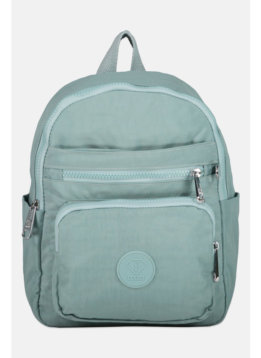 I Love Fashion Women Brand Logo Mini Backpack 27 H x 22 L x 12 W cm, Sage Blue  - Image 1