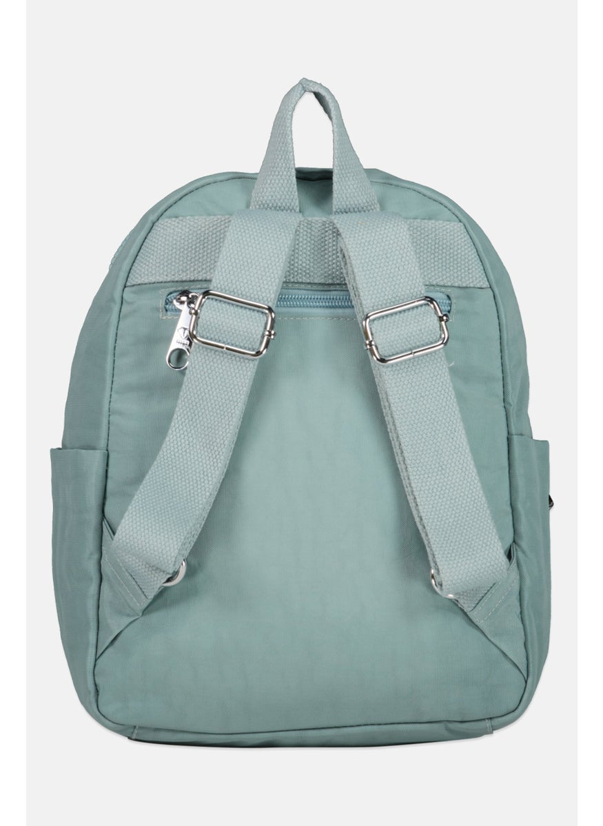 I Love Fashion Women Brand Logo Mini Backpack 27 H x 22 L x 12 W cm, Sage Blue  - Image 3