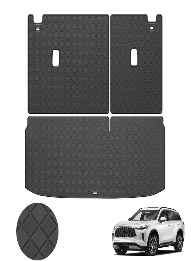 TTX LIGHTING Cargo Mat & Backrest Mat Fit for 2022-2025 Infiniti QX60 - Leather Trunk Liner Back Seat Cover Protector - All Weather Protection PU Leather Cargo Liner and Backrest Mat QX460 Accessories - Image 1