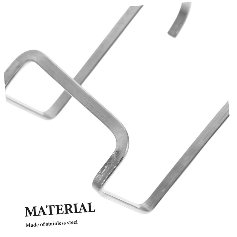Stainless Steel Double Hooks 10 Pack for Kitchen Bathroom Towels Shower Doors Space Saving - Image 4
