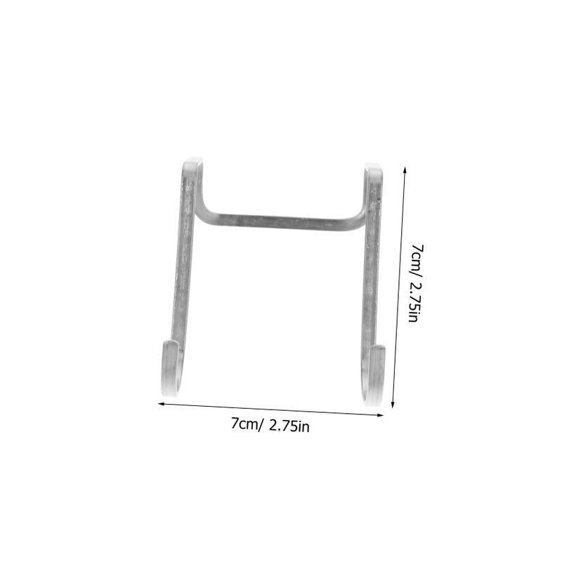 Stainless Steel Double Hooks 10 Pack for Kitchen Bathroom Towels Shower Doors Space Saving - Image 3