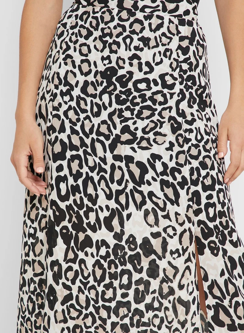 Wallis Tall Animal Print Skirt