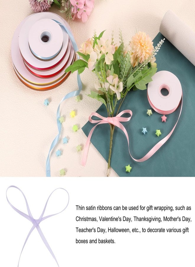 Rebower 1/8 Inch 100 Yard Satin Ribbon Thick Double Face Grosgrain Silk Ribbon, [for Gift Wrapping, Hair Bows, Wedding, Cake, Flower] - Light Purple - Image 3