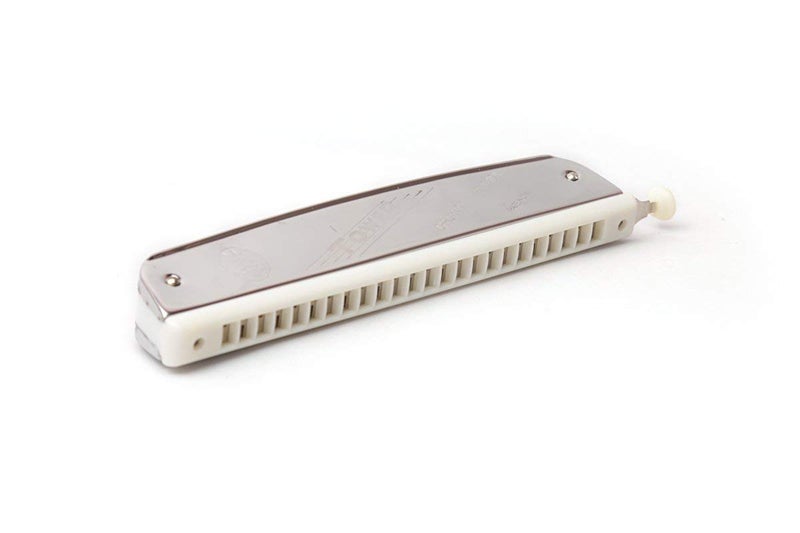 Tower Mouth Organ Harmonica 24 Holes Key-C With Scale Change Option, Silver - Image 1