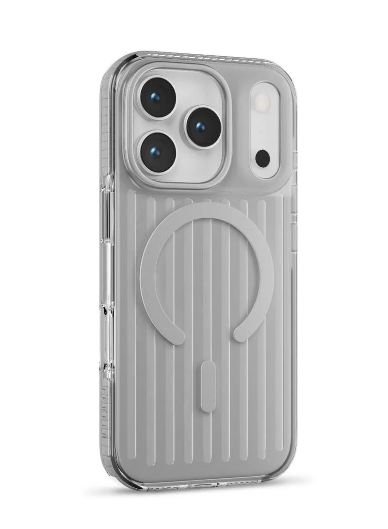 LEVELO iPhone 17 Pro Max MagSafe Case Cabin With 2H Scratch Resistance / Raised Bezels For Camera & Screen / Shock-Resistant-Bumper / Shockproof Corners Back Cover - Silver Stone - Image 1