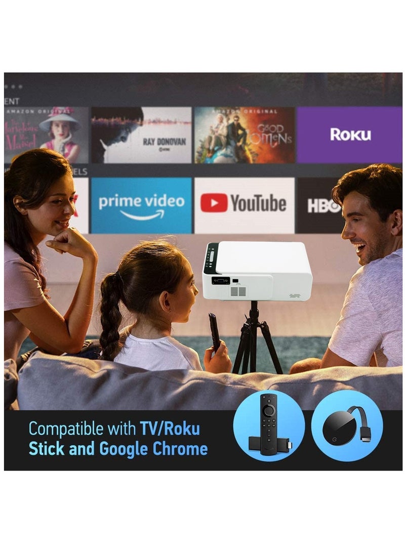 Furtey Wifi Wireless Smart Android Projector,Full HD 1080P Home Theater Movie  Compatible with iOS/Android Phone/Tablet/Laptop/PC/TV Stick/Box/USB Drive/DVD  - Image 4