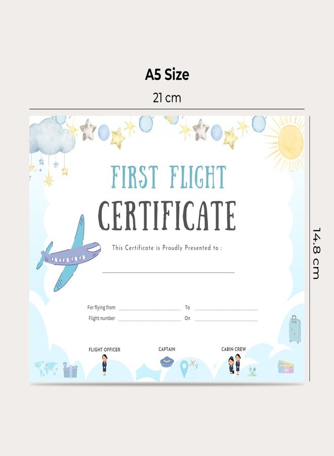 PaperO Baby First Flight Certificate | A5 Size (21 x 14.8 cm) | 300 GSM Premium Art Paper | First Air Travel Keepsake | Baby Travel Memory Certificate - Image 2