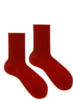 Ozzy Socks Winter Women's Wool Claret Red Color Sleeping Socks Soft Touch  - Image 2