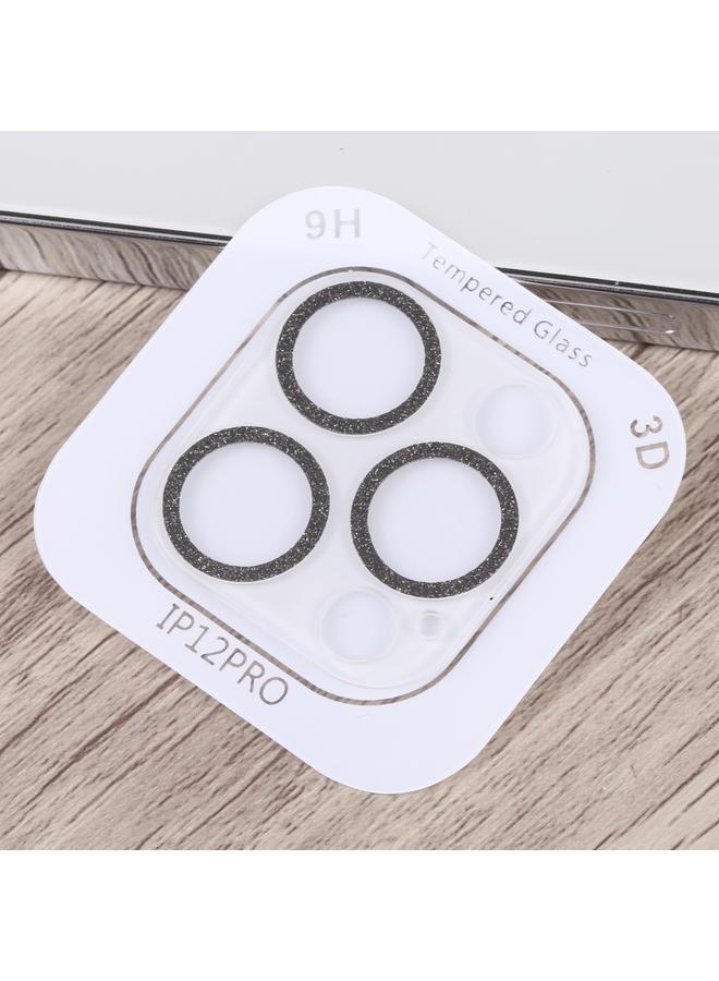 زبون جراب لهاتف iPhone 12 Pro مع حلقة لامعة من الزجاج المقوى وفيلم عدسة الكاميرا - Image 4