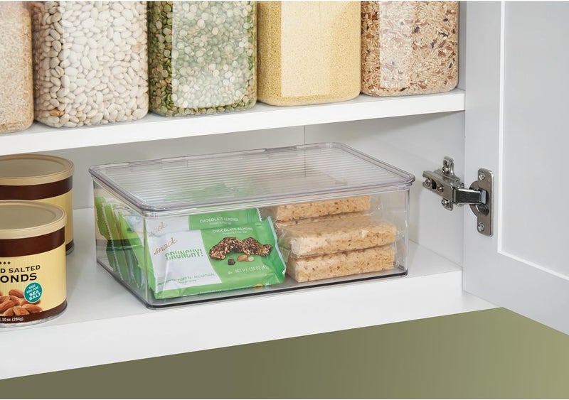 إنترديزاين صندوق تخزين iDesign Cabinet/Kitchen Binz، شفاف، كبير جدًا، بلاستيك - Image 4