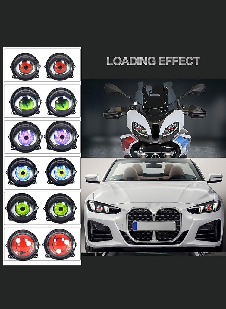 MR.SMART Mr.Smart Dynamic Big Eye LED Fog Lights, 6-Mode Remote Control, 12V-36V, Multi-Colour Devil Eyes for Cars  - Image 2