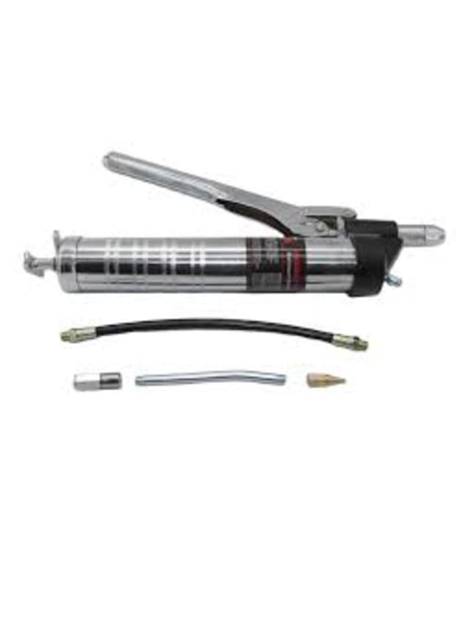 WORLD KING Heavy Duty Hand Grease Gun with Accessories Plastic Bag 