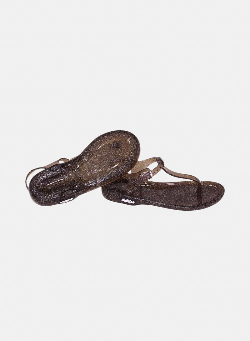 Jellies Girls Rubber Sandal – Glittery Grey - Image 3