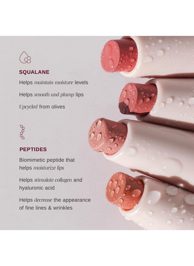 واندر بيوتي أحمر شفاه Lipsetter Dual Cream + قلم تحديد الشفاه - Ticket To Tawny - أحمر شفاه مرطب وناعم للغاية وقلم تحديد شفاه بني نود بلمسة نهائية غير لامعة ناعمة - مصنوع من السكوالين والببتيدات (1 قطعة)  - Image 4