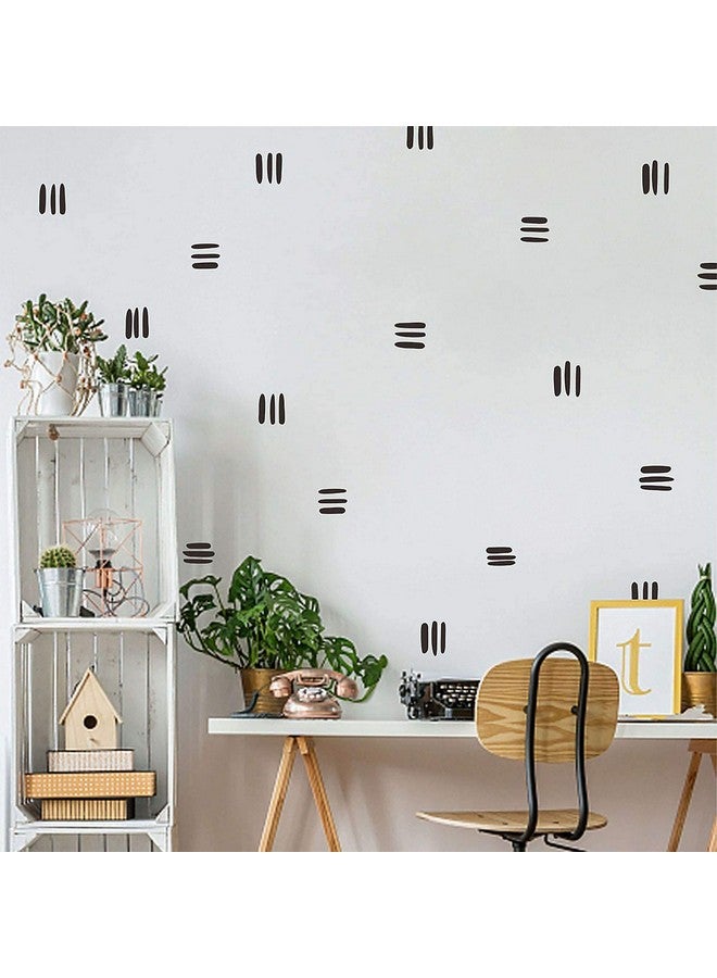 Easma Line Wall Decals Modern Wall Stickers Black Vinyl Stickers For Wall Removable Peel And Stick Wall Decals Irregular Stripe Wall Sticker For Nursery Kids Room Living Room Bedroom Office Terracotta Decor - Image 5