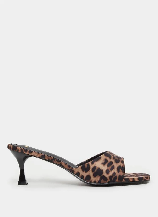 ستايلي Styli Animal Print Stiletto Heel Sandals