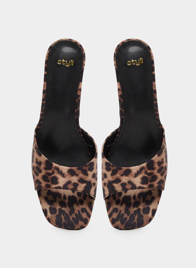 Styli Styli Animal Print Stiletto Heel Sandals  - Image 5