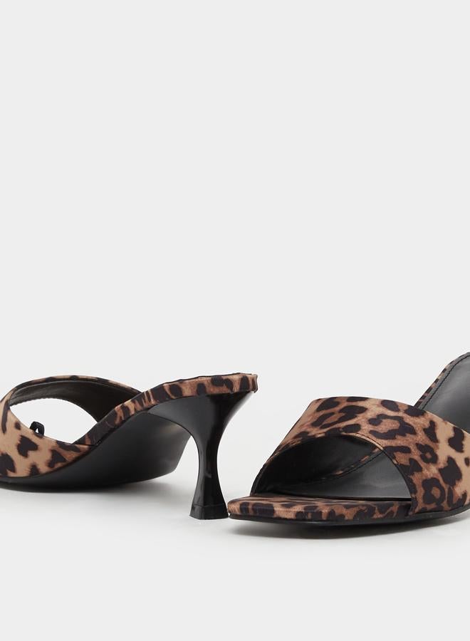 Styli Styli Animal Print Stiletto Heel Sandals  - Image 3