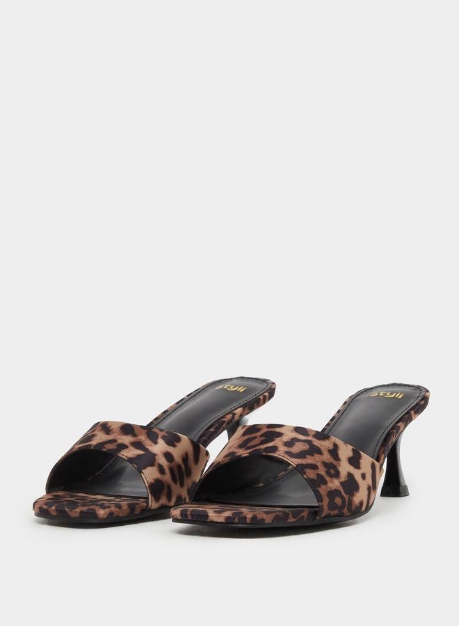 Styli Styli Animal Print Stiletto Heel Sandals  - Image 2