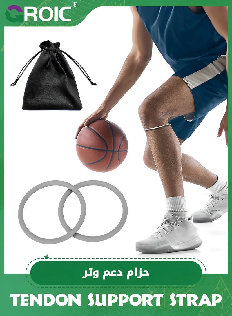 GROIC Patella Tendon Support Strap, Knee Brace,Knee Band for Patellar Tendon Pain Relief,Patellar Ring Knee Stabilizer,Silicone Patellar Knee Brace for Working Out Basketball Running  - Image 1