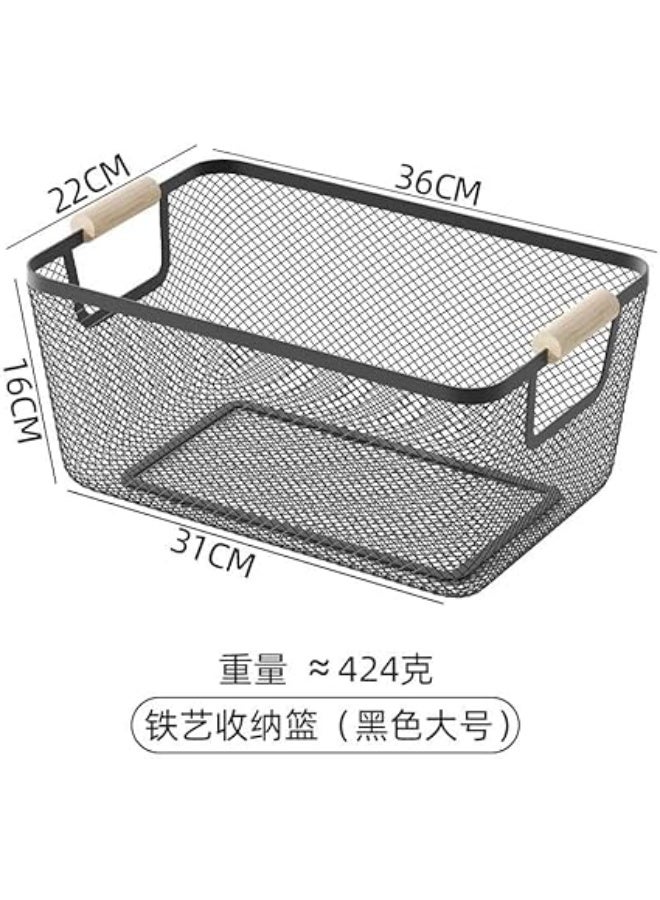 منظم معدني بيد خشبية – تصميم أنيق متعدد الاستخدامات  لتنظيم يومك بلمسة جمالية عملية - Image 3