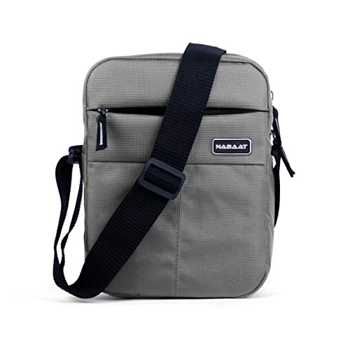 NABAAT Nylon Stylish Side Bag for Men Crossbody Sling Messenger Tablet Bags for Travel/Office/Business, Grey (SB-ULI-LGR-3) - Image 1