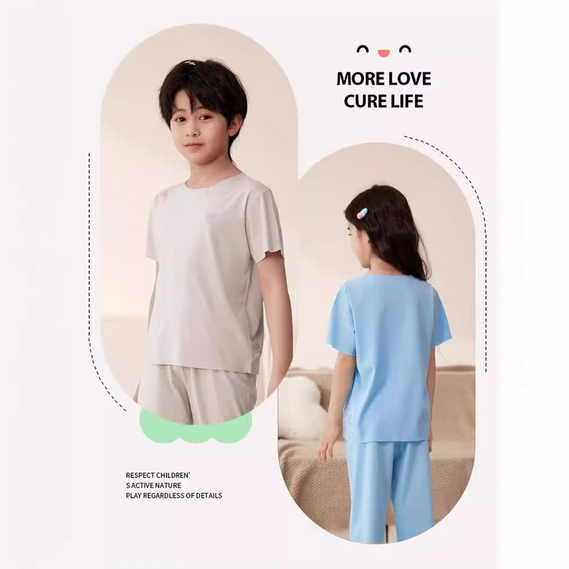 Summer Kidsren'S Clothing Kidsren'S Short-Sleeved T-Shirts, Versatile Tops For Boys And Girls, Medium And Large Kidsren'S Bottoming Shirts - Image 4