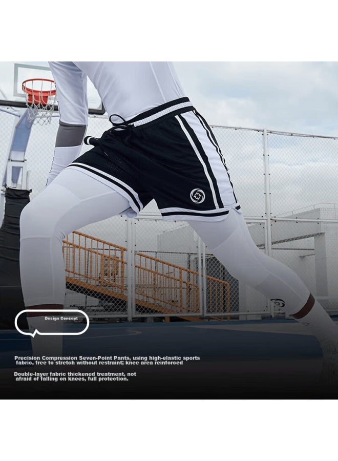 Rigorer Temperature-adjustable Shorts, Men's Compression Pants, Basketball Quick-dry High-elasticity Knee-length Undershorts, Running Tight-fitting Pants, Training 7/8 Length Shorts - Image 3