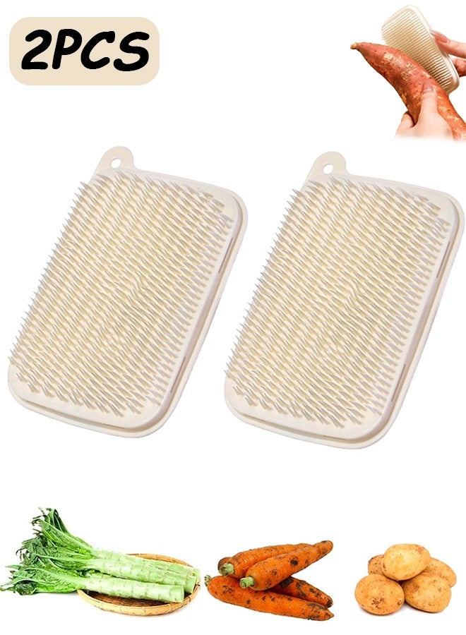 Quantum 2 PCS Vegetable Brush, Anti slip vegetable cleanings brush, Handheld kitchen cleanings brushs - Image 1