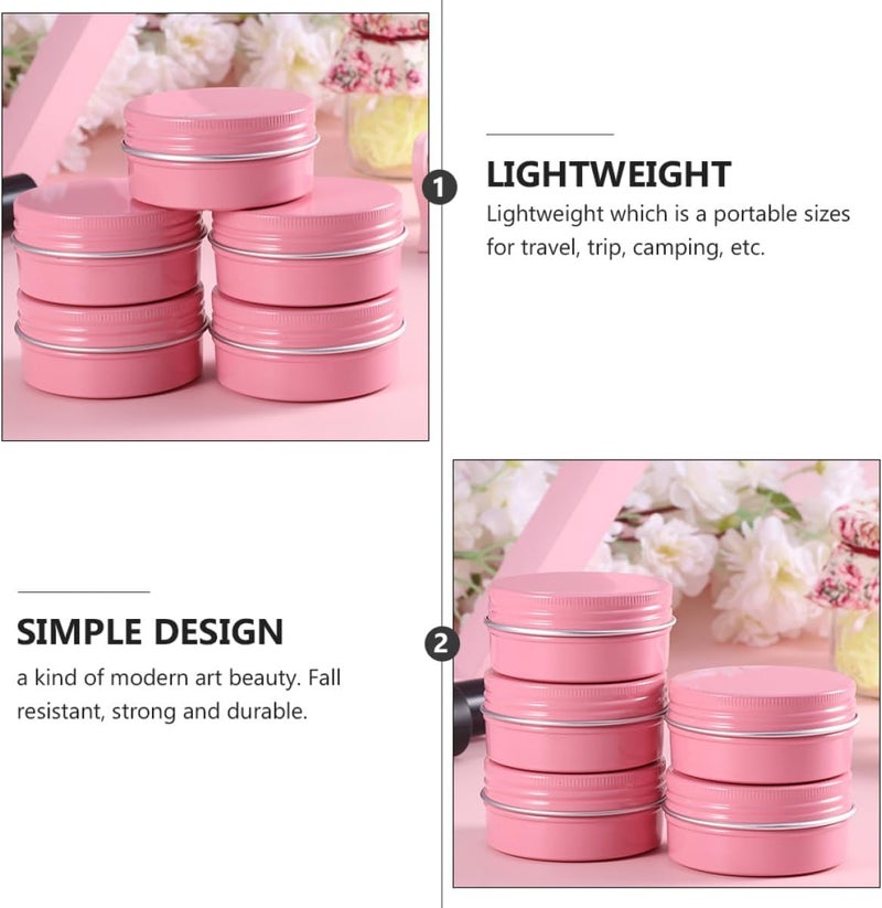 FAVOMOTO 20pcs 50ml Mini Aluminium Cream Containers Jar Refillable Travel Cosmetic Lotion Box for Face Body Sample Storage - Image 3
