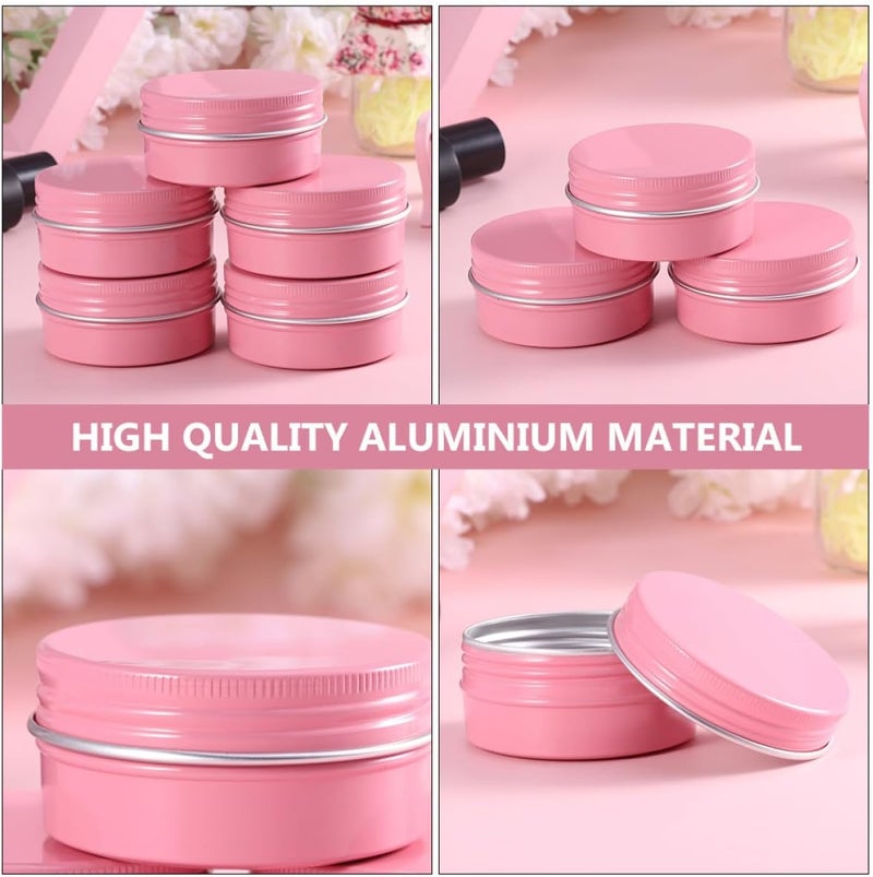 FAVOMOTO 20pcs 50ml Mini Aluminium Cream Containers Jar Refillable Travel Cosmetic Lotion Box for Face Body Sample Storage - Image 4