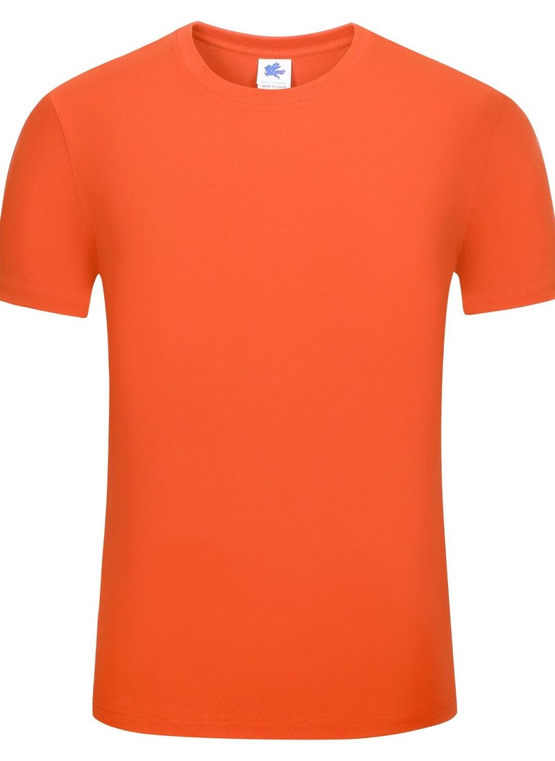 Loquat Men Quick Dry Breathable Elastic T-Shirt Orange  - Image 1