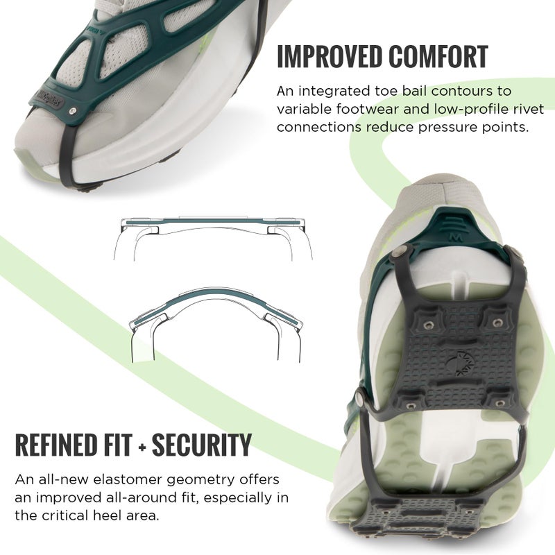 Kahtoola NANOspikes Footwear Traction for ICY Winter Road Running & Walking - Olympic Coast - Medium - Image 5