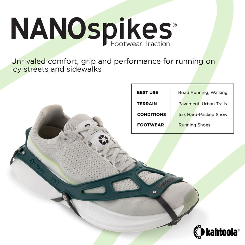 Kahtoola NANOspikes Footwear Traction for ICY Winter Road Running & Walking - Olympic Coast - Medium - Image 2