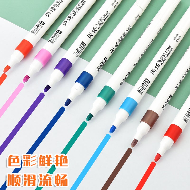 Ting Yu Xuan Acrylic Marker Pen Art Students Special Water-Based Bing Paint Goo Card Watercolor Pen Children Opaque Waterproof - Image 3