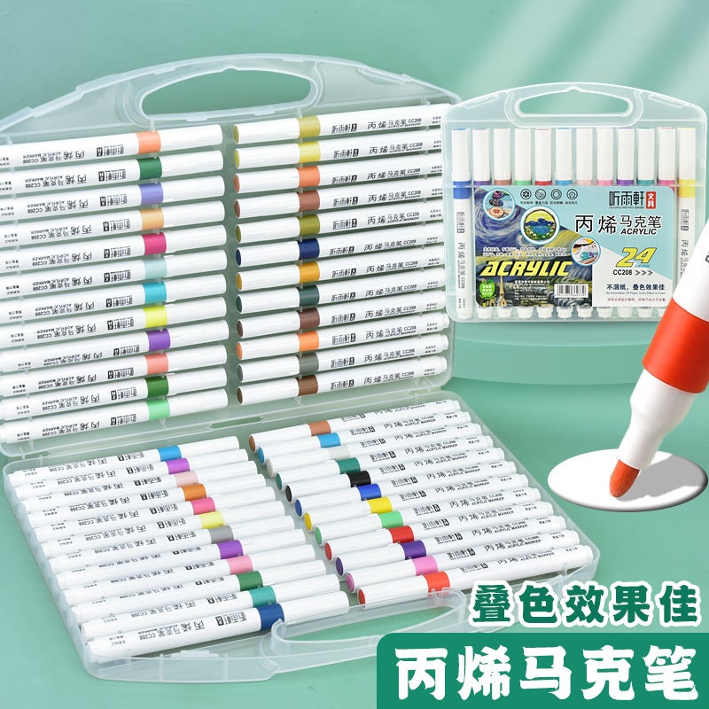 Ting Yu Xuan Acrylic Marker Pen Art Students Special Water-Based Bing Paint Goo Card Watercolor Pen Children Opaque Waterproof - Image 2