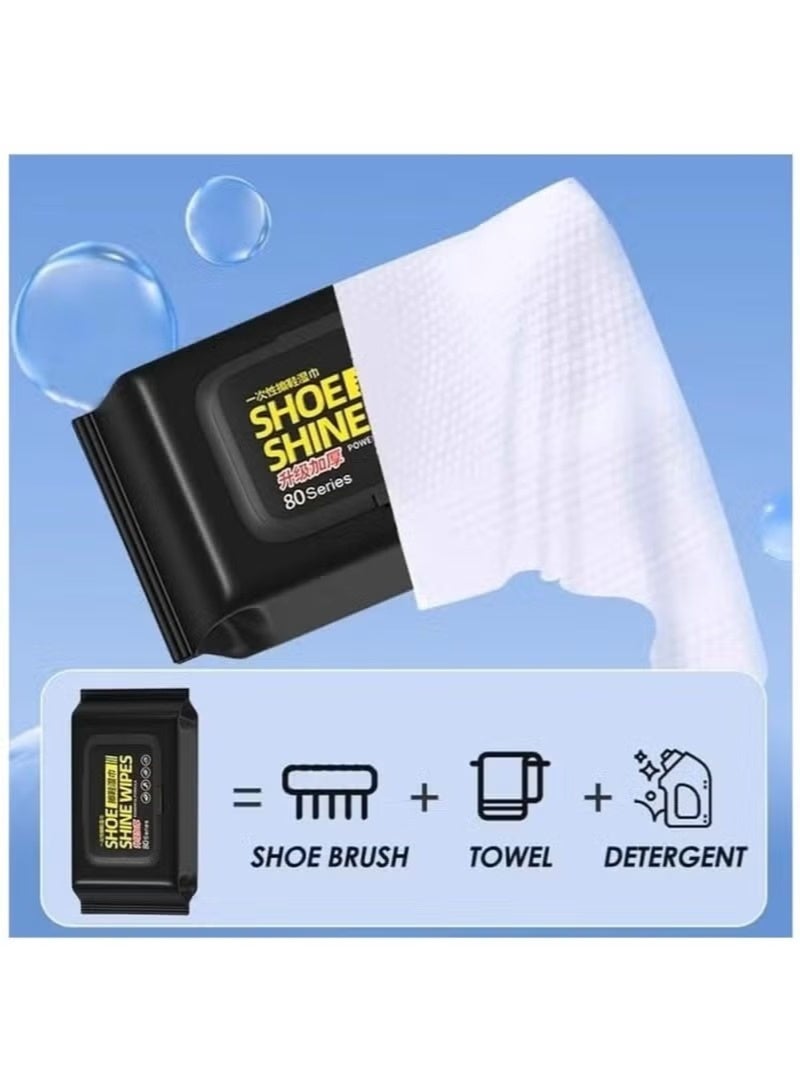 Shoe Cleaning Wipes – 80 Count; Wipes for cleaning sneakers; cleaner for removing dirt and stains from shoes. - Image 3