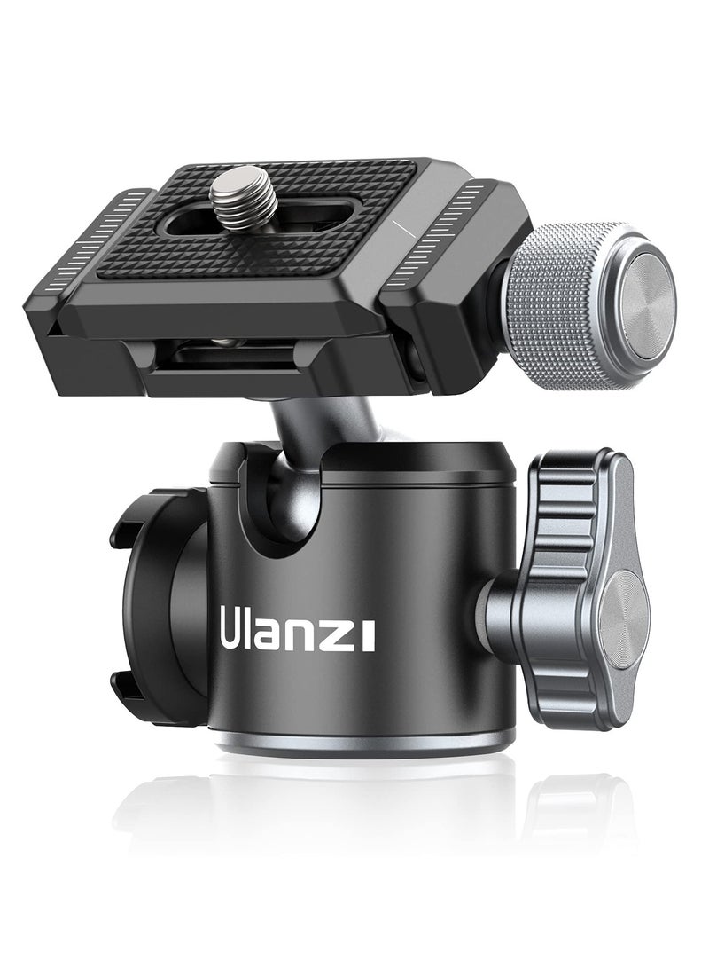 Tripod Ball Heads for 1/4" Tripod, U-80L Camera BallHead Metal Mini Ball Head 360 Degree Rotating Panoramic Arca Quick Release Plate & Cold Shoe, for DSLR Camera Camcorder Tripod Monopod Slider - Image 1