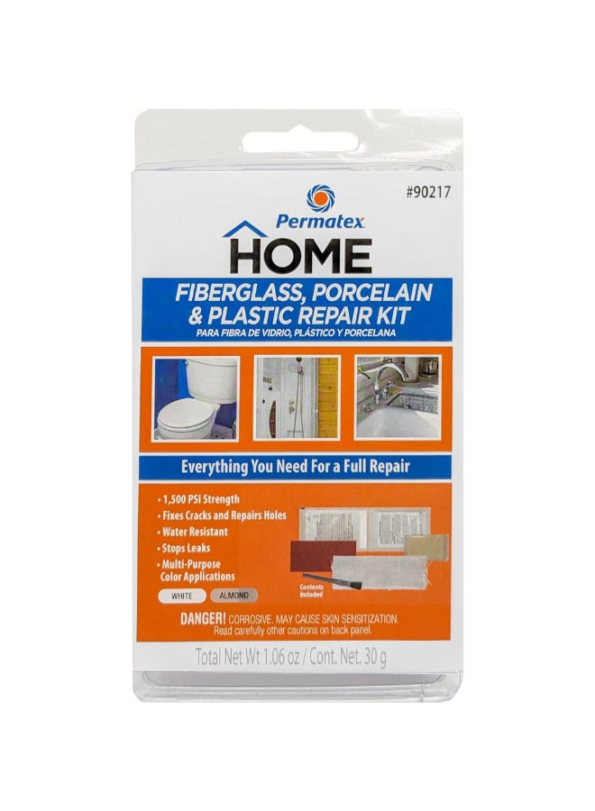 Fiberglass Porcelain and Plastic Repair Kit Multicolour 30g 90217