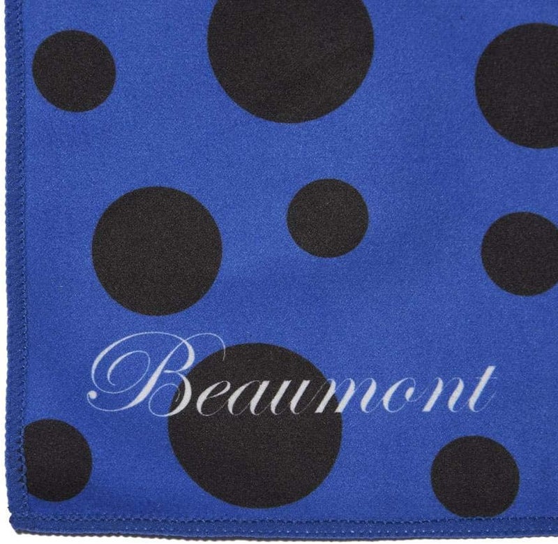 Beaumont Musical Polishing & Cleaning Patterned Blue Polka Dot Instruments Trumpet Clarinet Sax Flute Recycled Microfibre Cleaning Cloth Brass Silver 25 x 25cm (BFC-BP) - Image 3