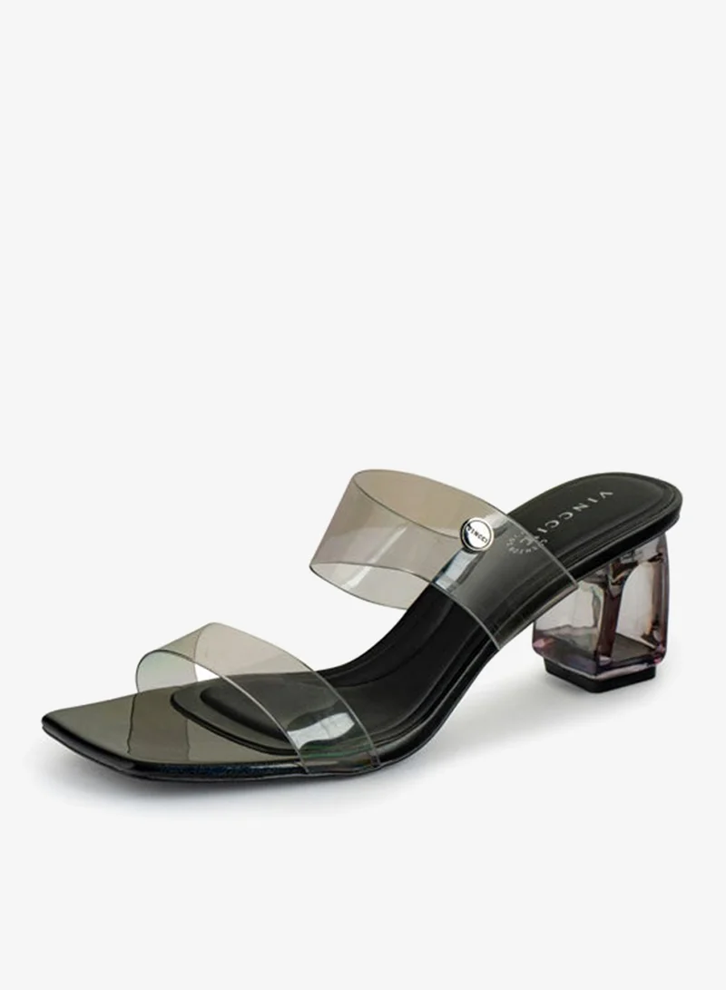 فينتشي صنادل نسائية متعددة الأحزمة كعب متوسط