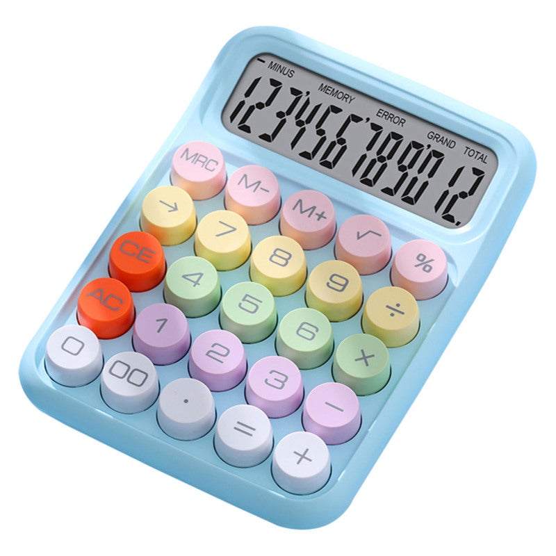 Mechanical Keyboard Calculator: Sky Blue, Durable Mechanical Keycaps, Multifunctional 2-In-1 Design - Efficient Scientific Computing, Numeric Keypad for Home, Office, School Use - Image 1