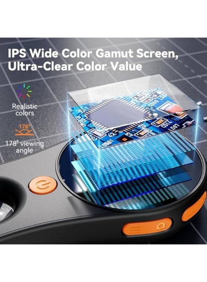 Digital microscope, fixed focus, handheld magnifier, 2-inch colour screen, 2 million pixels, 500x magnification, built-in 8 LED lights, rechargeable battery, compatible with Windows and Mac OS. - Image 5