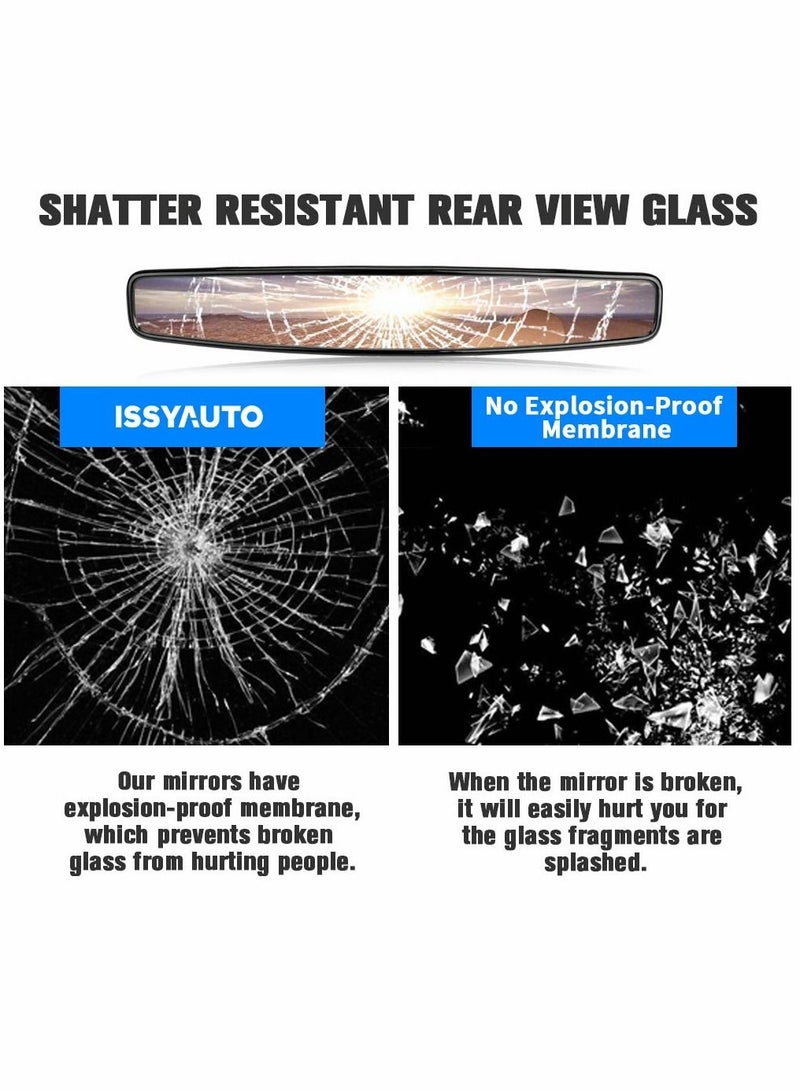 SYOSI RZR RearView Mirror, 15" Ultra Clear SXS UTV Mirror with 1.75" Clamps and Convex Design Compatible with for Polaris RZR Turbo PRO XP, for Pioneer 1000, Arctic Cat Wildcat - Image 5