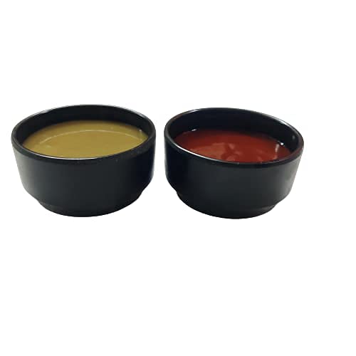 Treandcard Melamine Matt Black Dinner Set for Kitchen Unbreakable Dinnerware Sets for Dining Table Serving Bowls and Tray for Holi Matt Black for 2 Person Pack of 12 pcs - Image 4