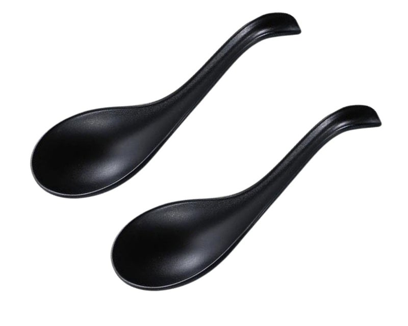 Treandcard Melamine Matt Black Dinner Set for Kitchen Unbreakable Dinnerware Sets for Dining Table Serving Bowls and Tray for Holi Matt Black for 2 Person Pack of 12 pcs - Image 5