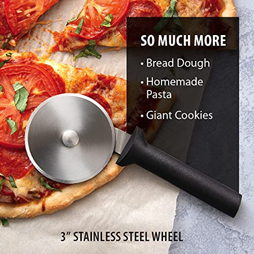 Rada Cutlery Pizza Cutter, Made in USA, Black Handle - Image 4