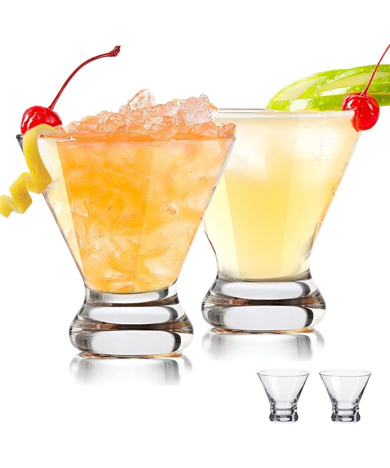 Homestia Homestia Martini Glasses Exquisite Stemless Martini Glass Short Cocktail Glasses Cosmopolitan Glasses Margarita Whiskey Gin Tequila Scotch Bourbon Bar Drinking Glasses Gift Set 240 ml 4  - Image 1