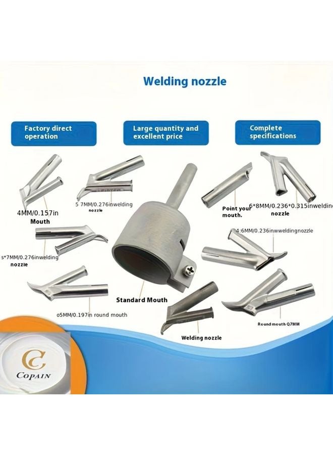 Standard Nozzle Four Piece Set Hot Air Gun Welding Nozzle Plastic Stainless Steel - Image 3