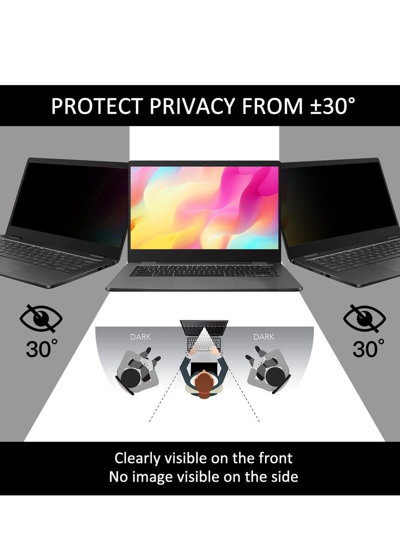 Laptop Privacy Screen 14 Inch 16:9 Aspect, Anti Blue Light Glare Removable Slide Mount Tabs Privacy Filter Screen Protector for 14Inch Laptop,  Generic Computer Moniter Privacy Shield 14 in  - Image 3